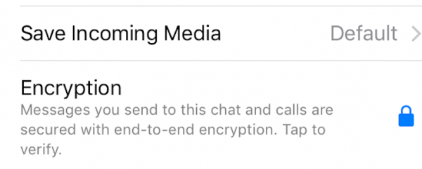 WhatsApp encryption 