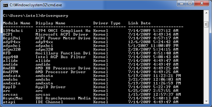 windows 10 command prompt list of commands