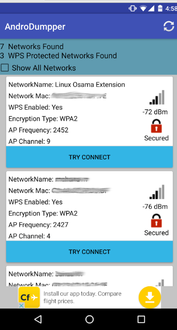 Hack WiFi Password Using AndroDumpper