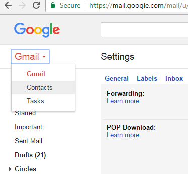 merge Outlook with Gmail account on Windows